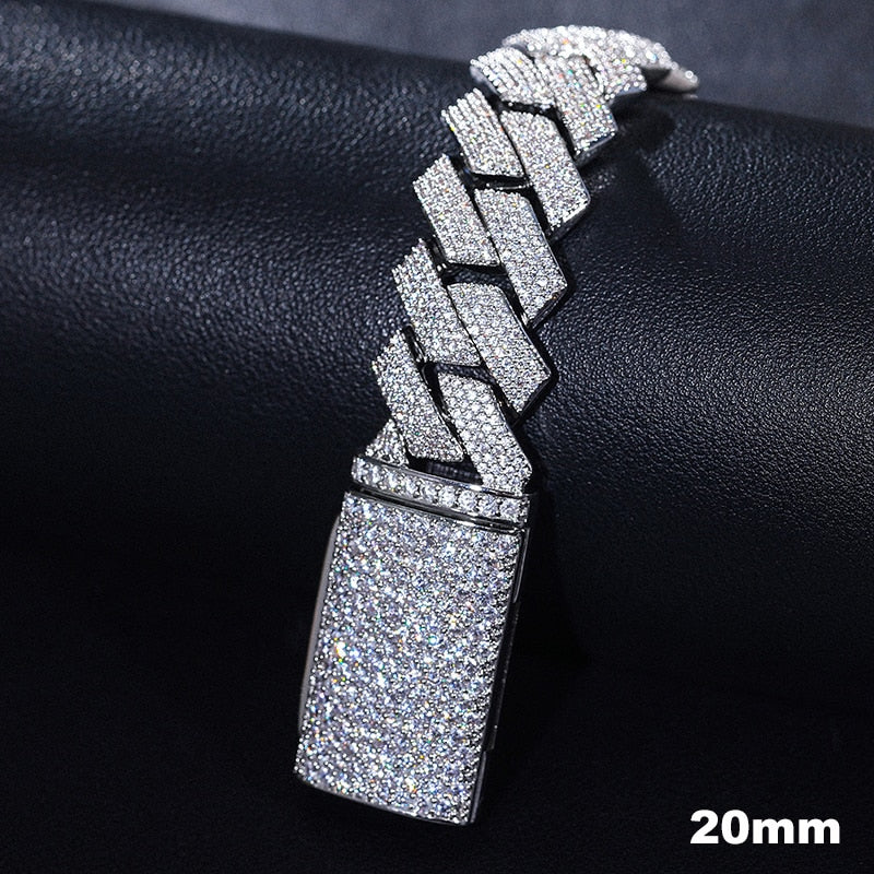 Luxury 12mm Iced Out Cuban Link Chain Bracelet — Kirijewels.com