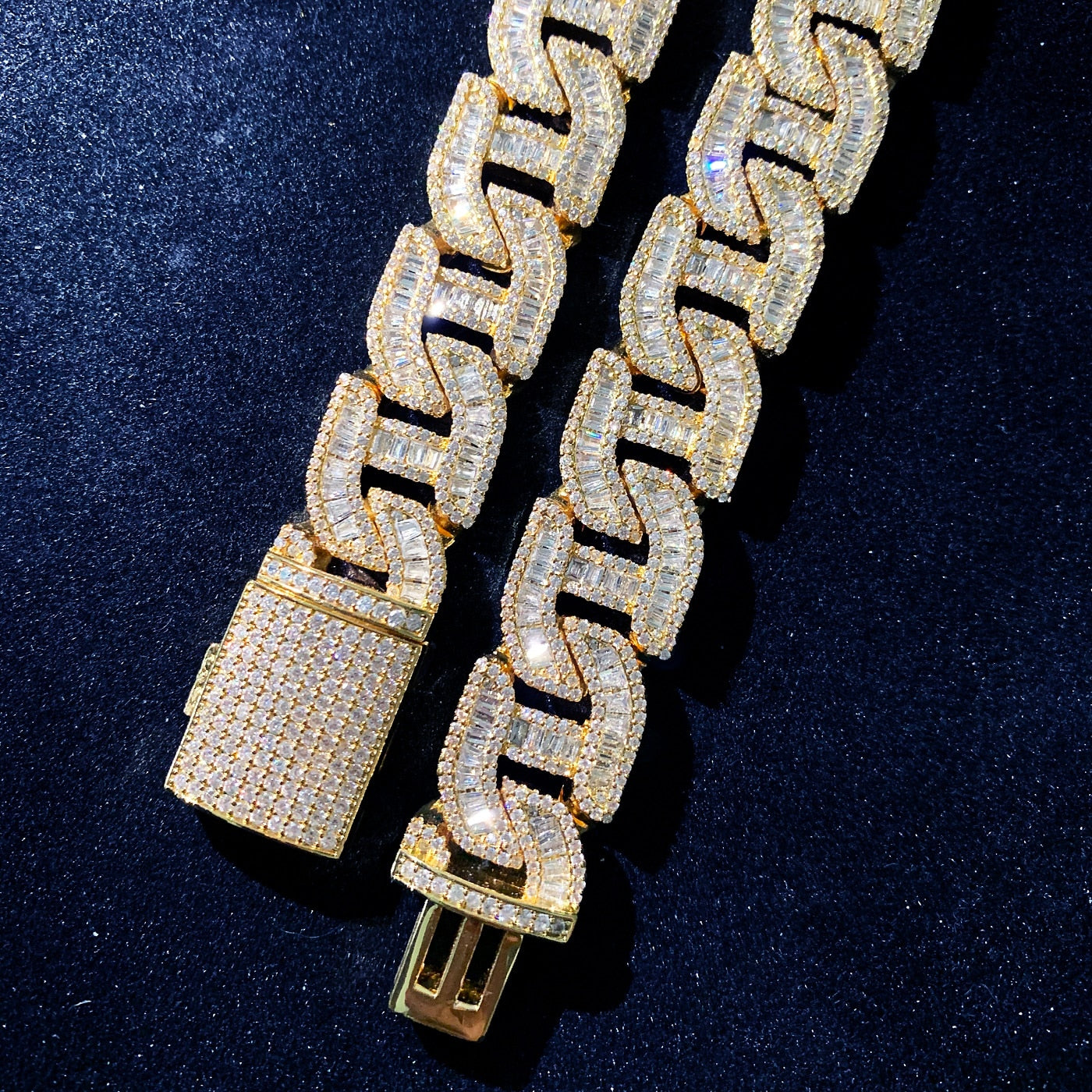 17mm | Gucci Link Bracelet | Rapper Diamond Bracelet | Iced out Bracelet
