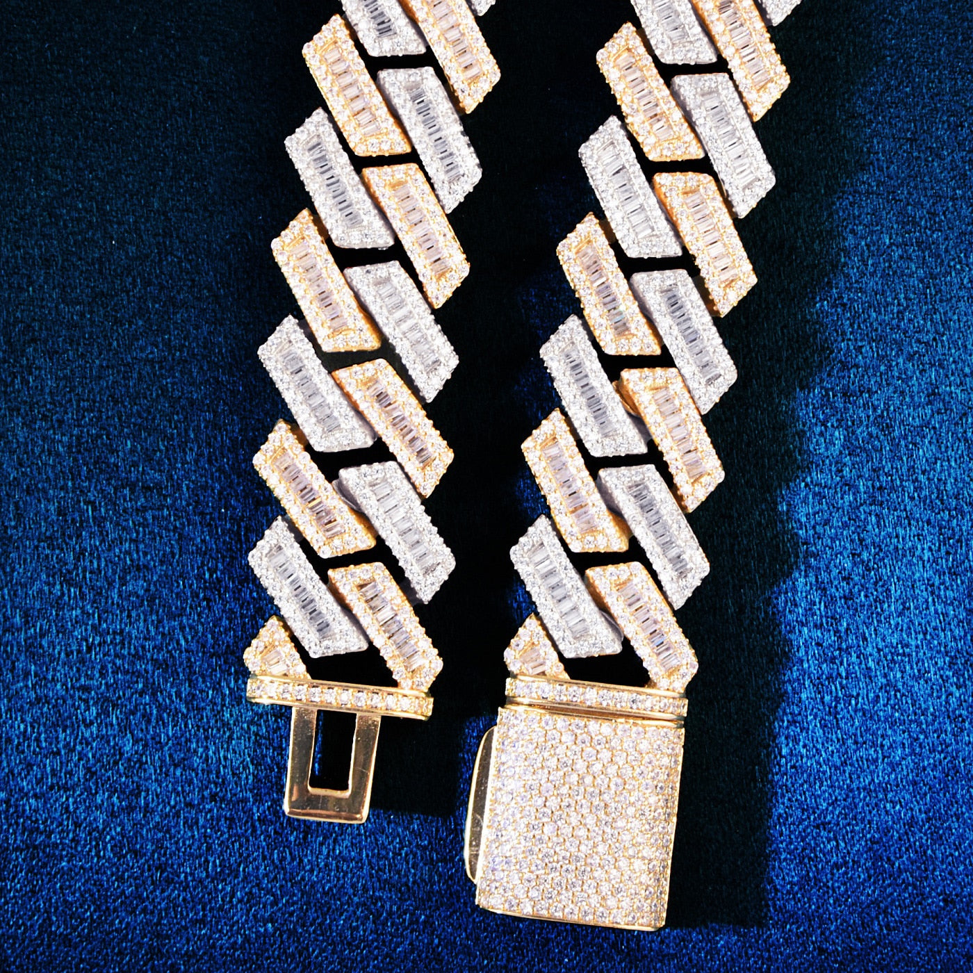 17mm | Gold and Silver Cuban Link Chain | Two Tone Cuban Link Chain