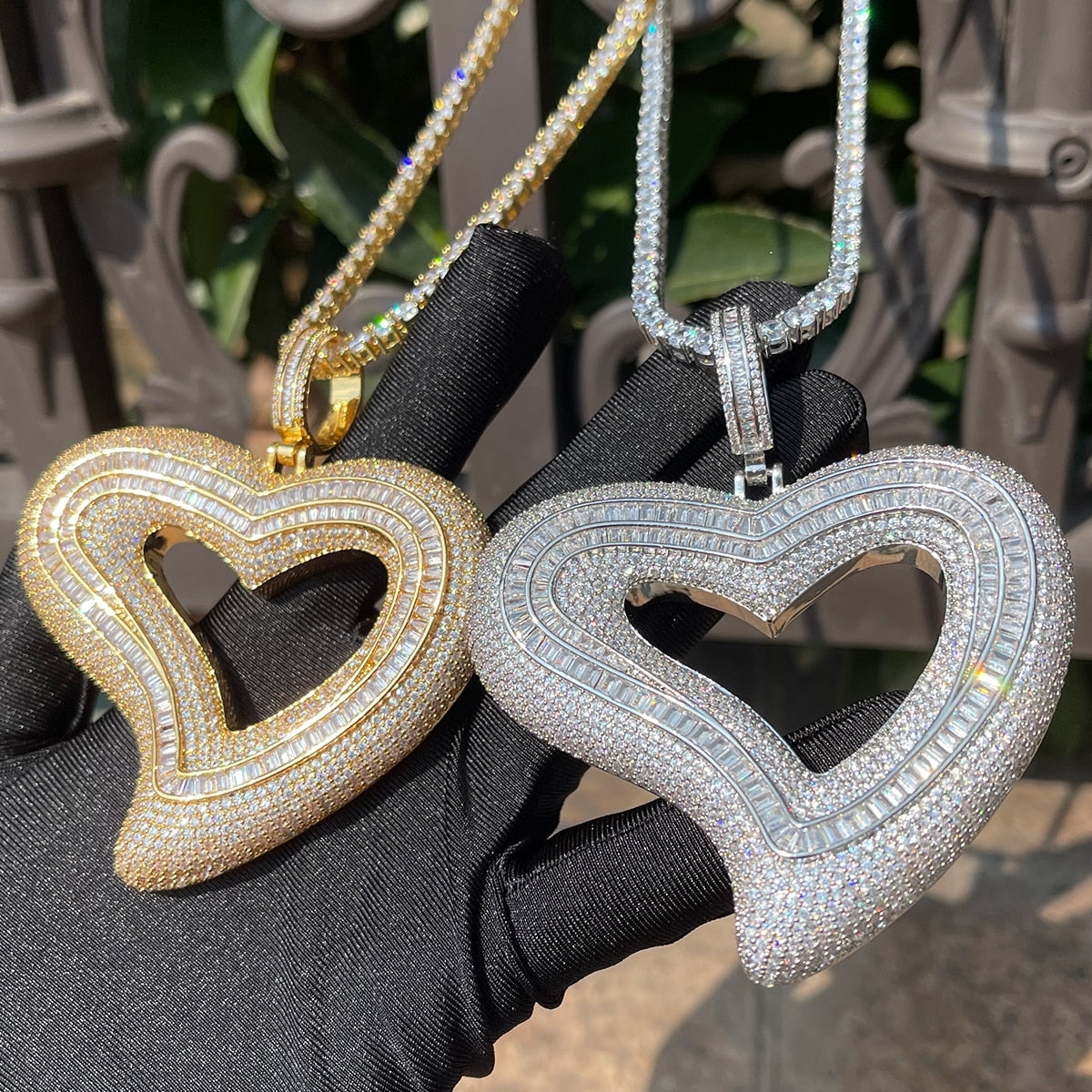 Heart Necklace | Large Heart Pendant Necklace | Hip Hop Jewelry Pendants