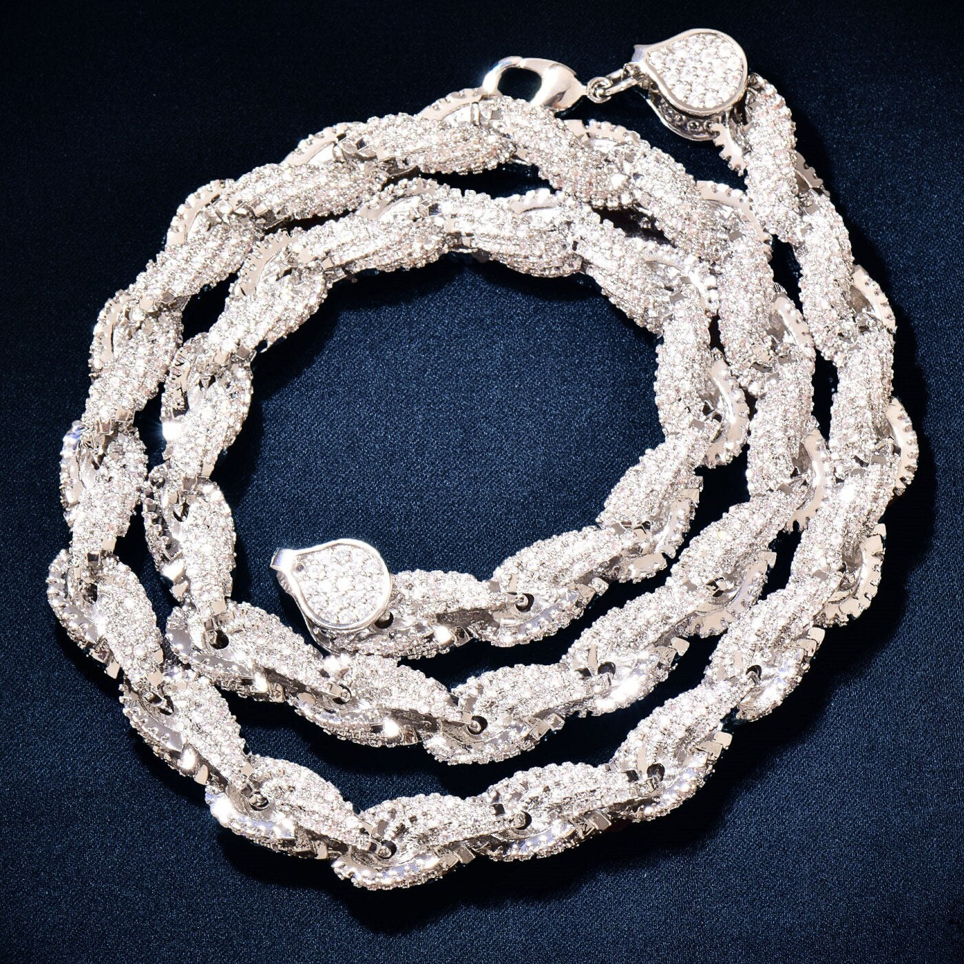 8mm | Diamond Cut Rope Chain | Gold Rope Necklace | Silver Rope Necklace
