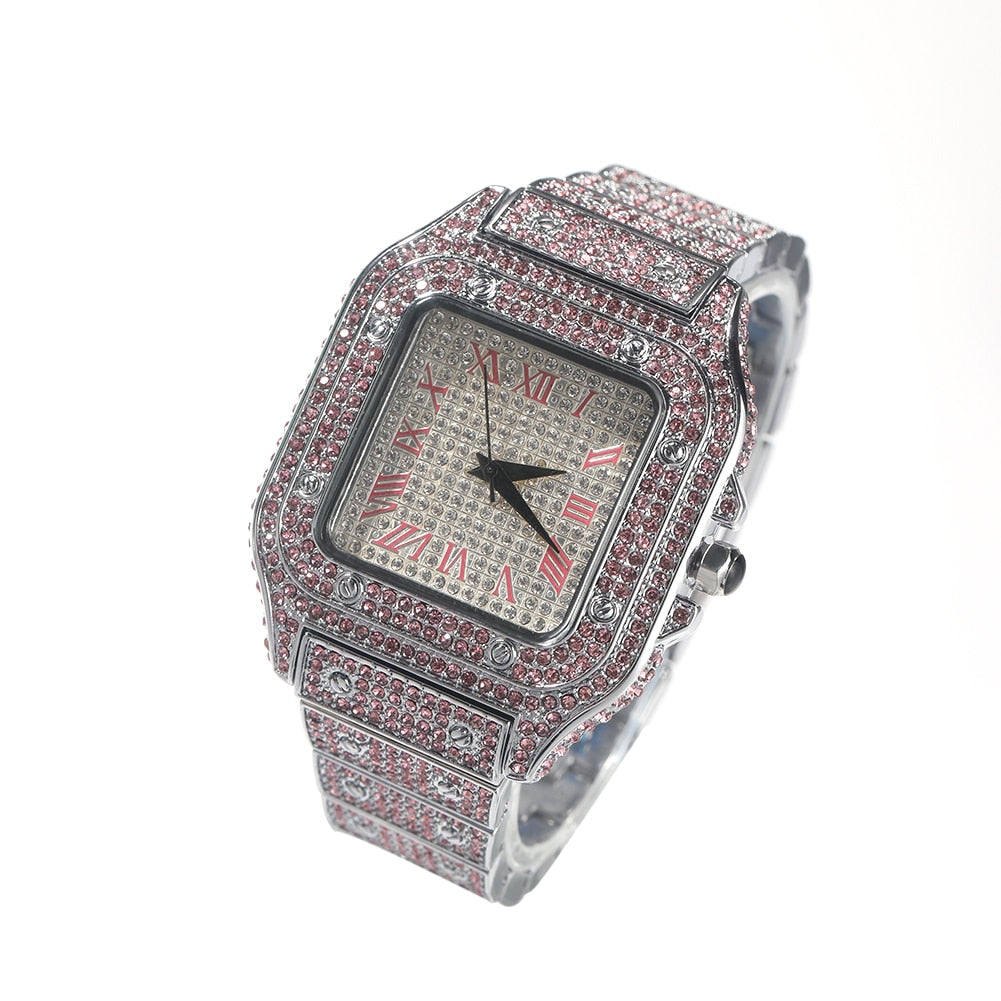 Pink Diamond Watch Blue Diamond Watch Bling Watch