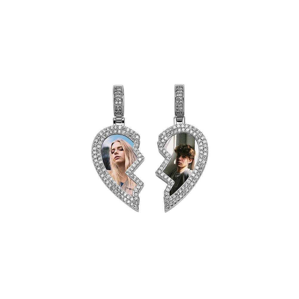 Custom Photo Broken Heart Necklaces | Photo Necklace