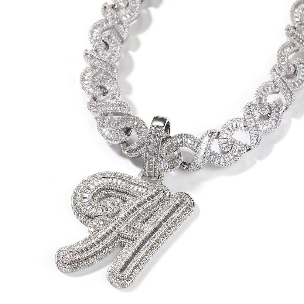 Diamond Initial Pendant | Diamond Initial Pendant Necklace