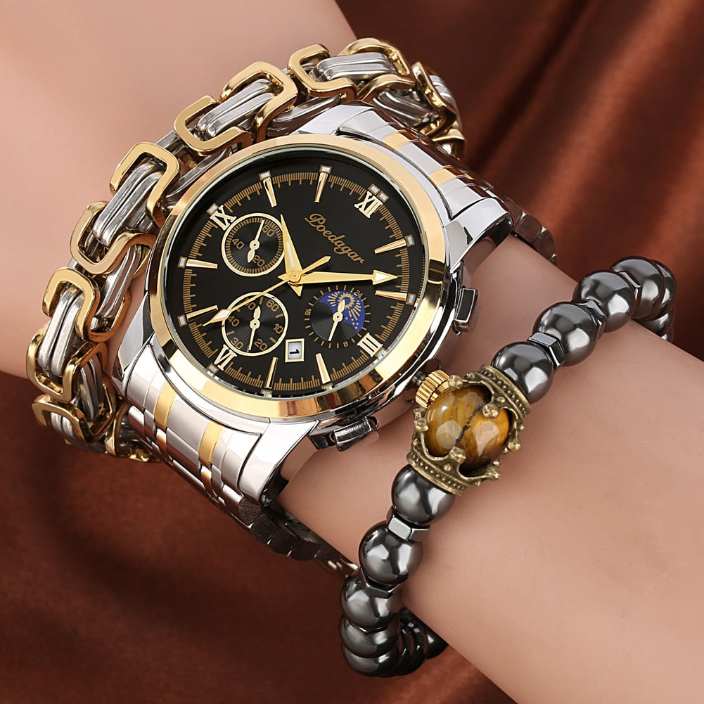 Mens Watch Gift Set | Watch and Bracelet Set | Watch Bracelet Set