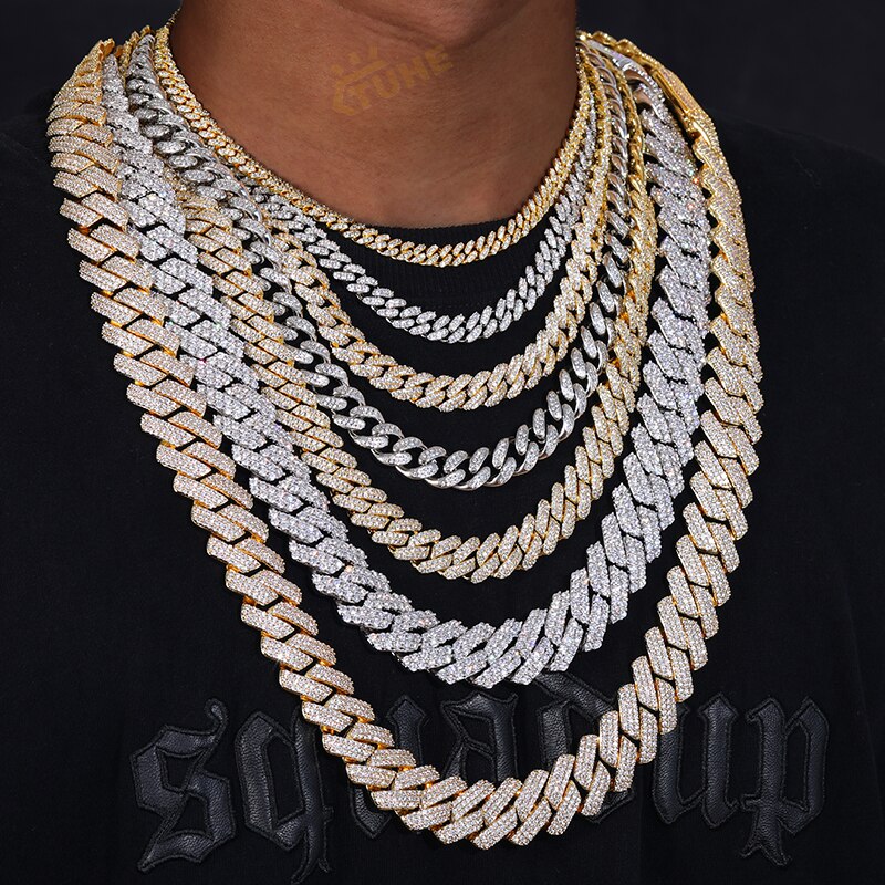 Iced Out Chains Real Diamonds | Cuban Link Chain Iced Out Real