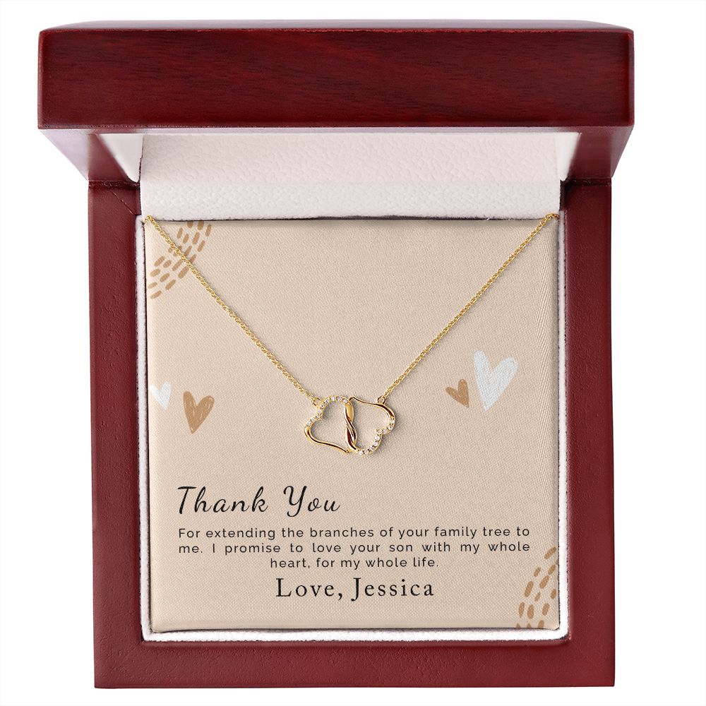 Gifts for Mother in Law on Wedding Day | Personalized | Everlasting Love Necklace