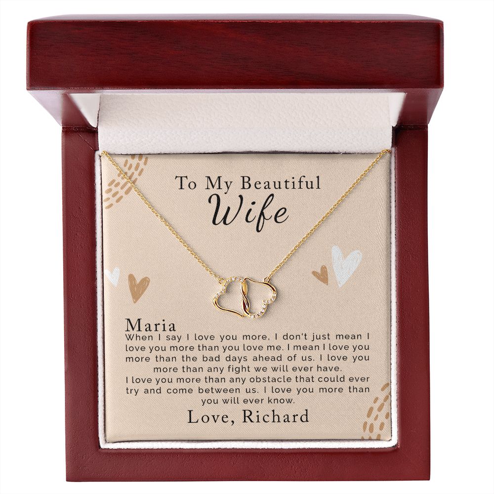 Romantic Unique Personalized Gifts for Wife | Personalized | Everlasting Love Necklace