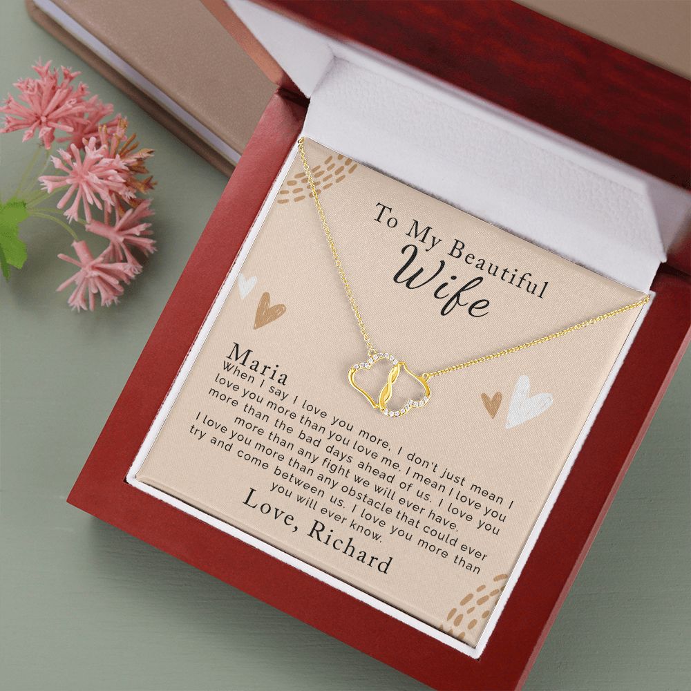 Romantic Unique Personalized Gifts for Wife | Personalized | Everlasting Love Necklace