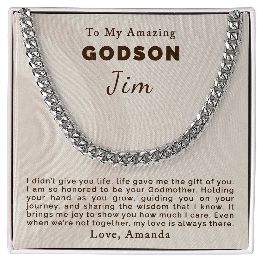 To Godson | Personalized | Cuban Link Chain
