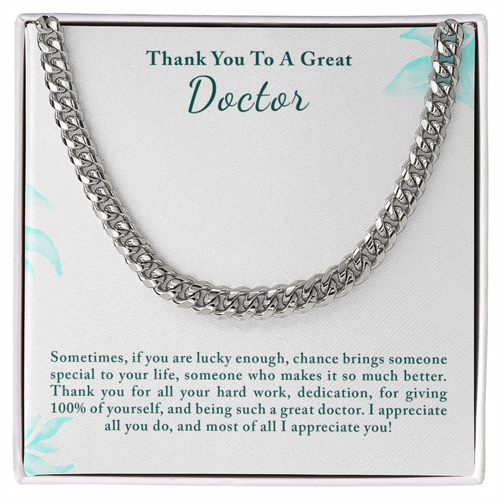 Gift for My Doctor Custom Jewelry with Personal Card