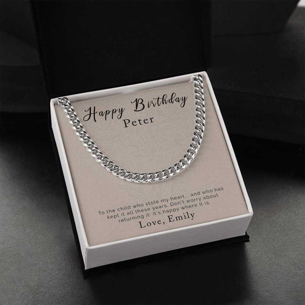 Birthday Gifts for Son | Personalized | Cuban Link Chain