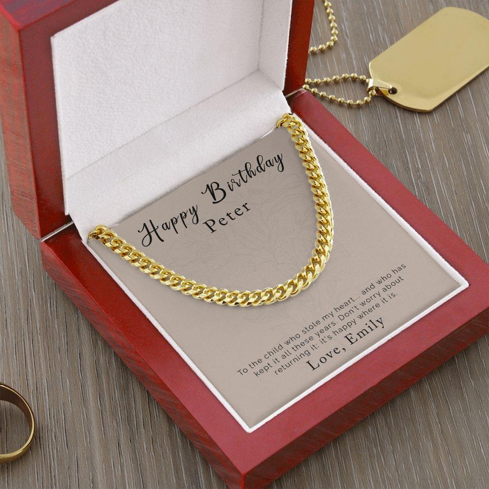 Birthday Gifts for Son | Personalized | Cuban Link Chain