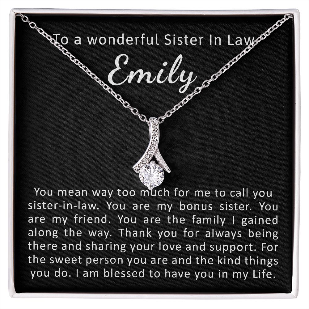 Gift for Sister In Law | Personalized Necklace - Julri Box