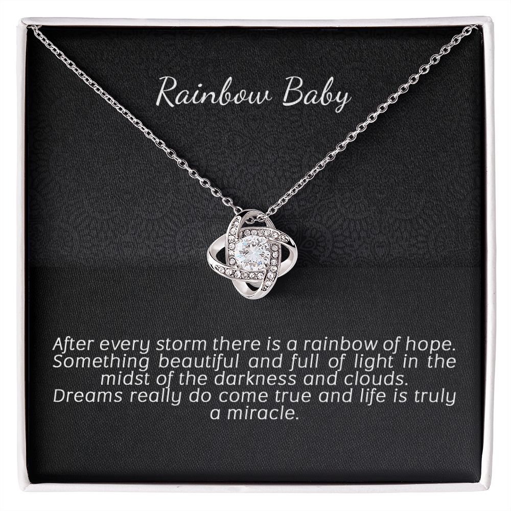Rainbow Baby Gift for Mom | Love Knot Necklace - Julri Box