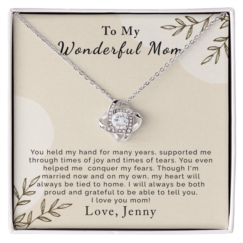 Personalized Mothers Day Gifts | Love Knot Necklace