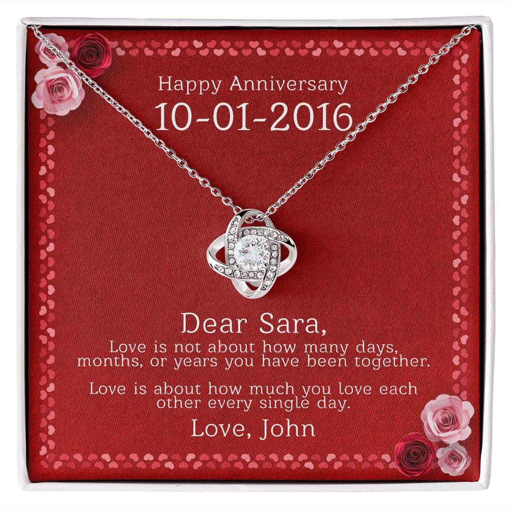 Anniversary Gift | Personalized | Love knot Necklace