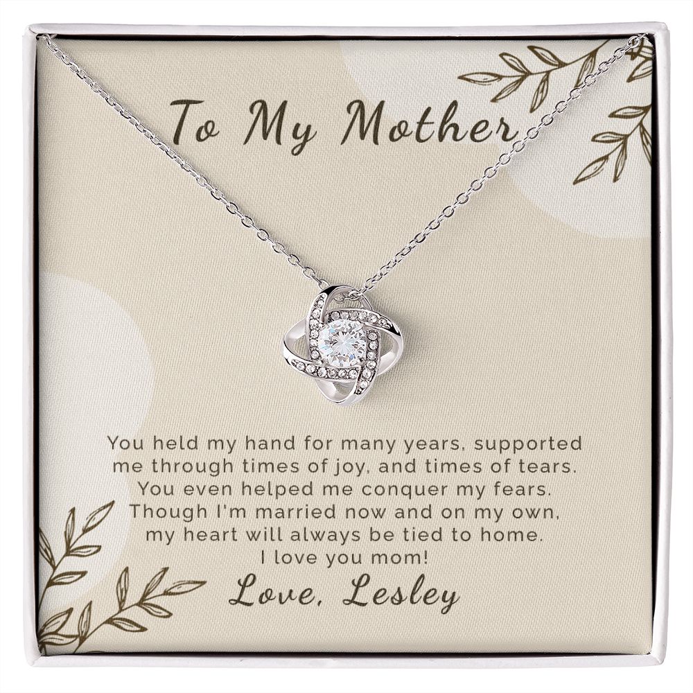 Personalized Mothers Day Gifts | Love Knot Necklace