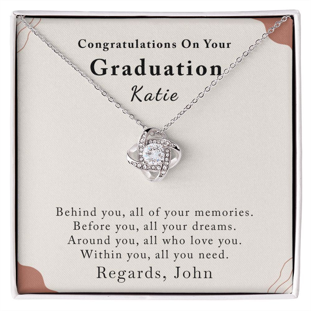 Graduation Gifts for Girls | Personalized | Love Knot Necklace