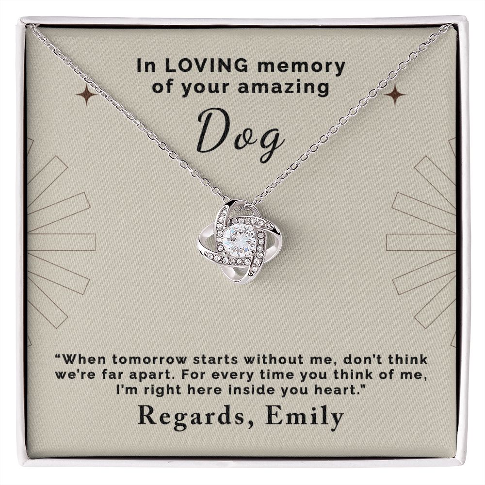 Loss of Dog | Personalized | Love Knot Necklace