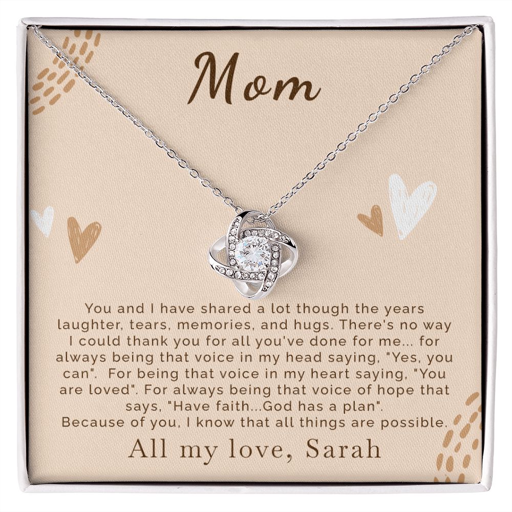 Personalized Gifts for Mom | Love Knot Necklace
