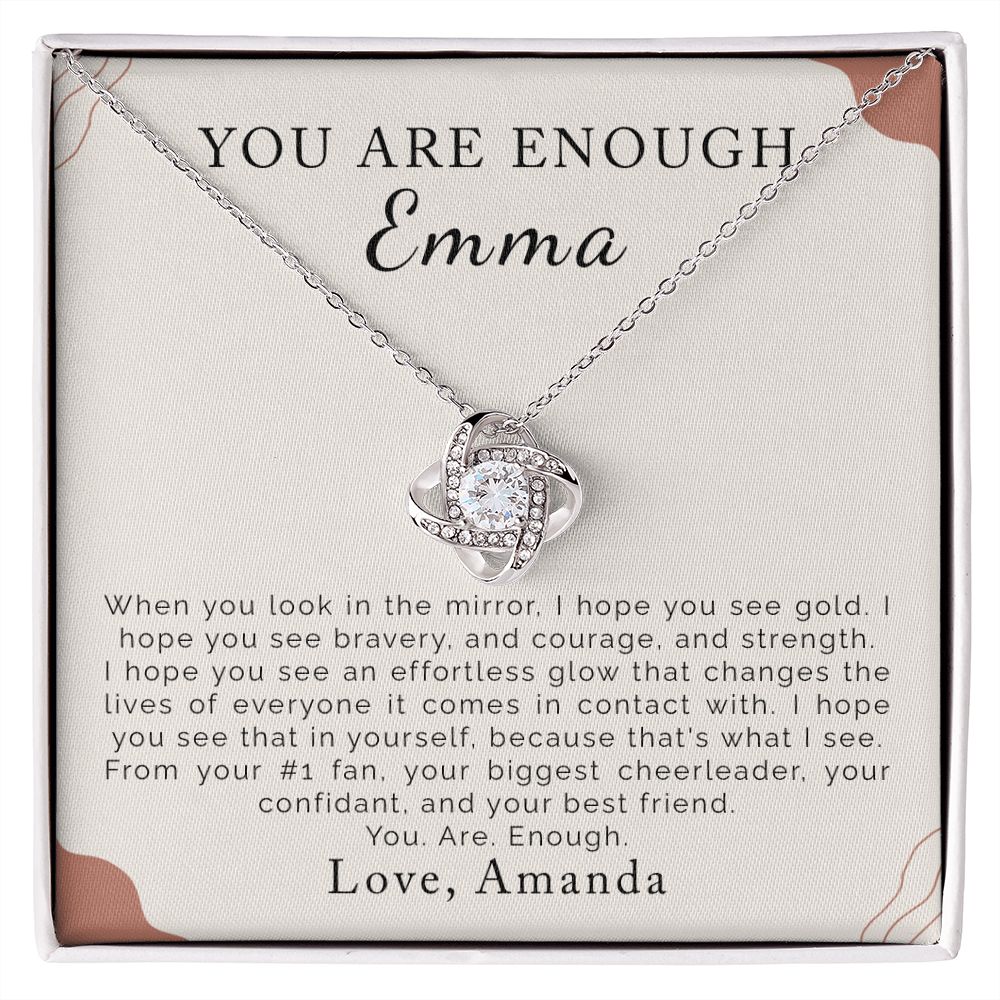 Gift of Encouragement | Personalized | Love Knot Necklace
