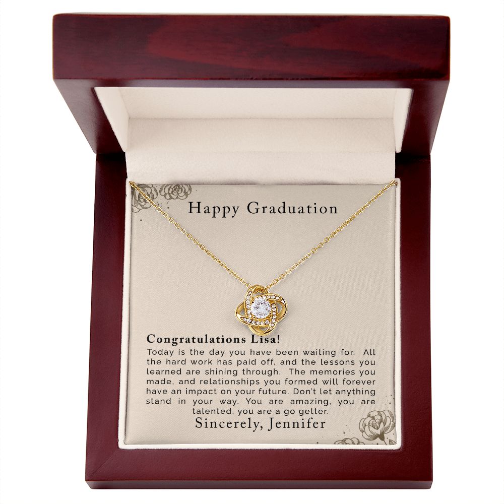 Personalized Graduation Gifts | Love Knot Necklace
