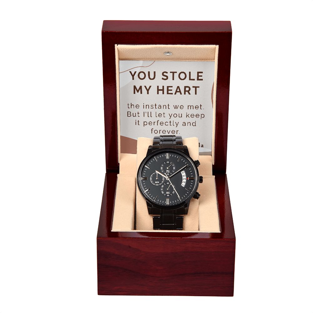 Gifts for Boyfriend | Chronograph Watch | With Custom Message Card
