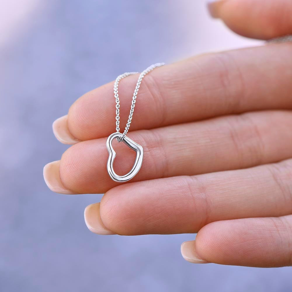 Pregnancy Gift for My Daughter | Delicate Heart Necklace - Julri Box
