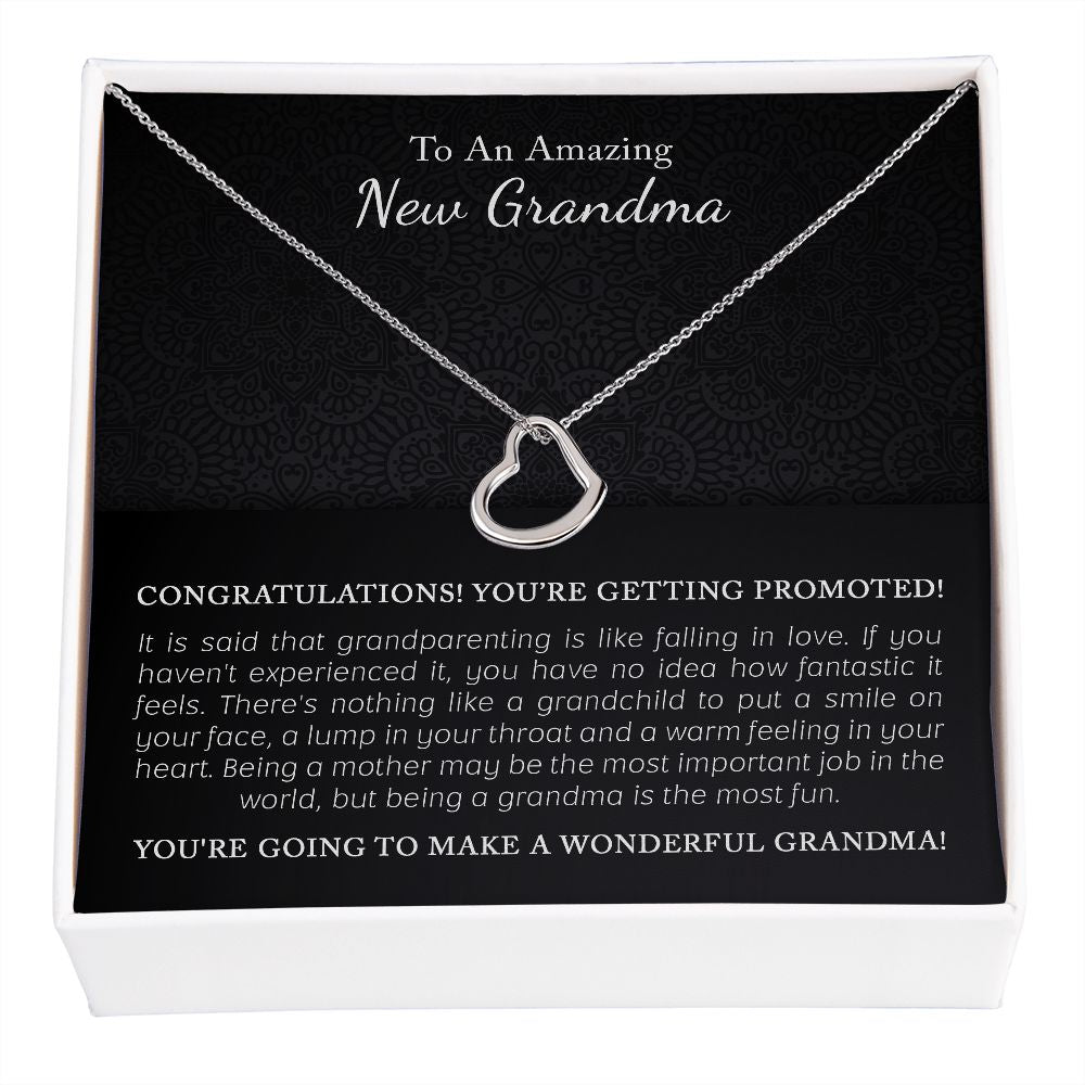 Gift for New Grandma | Delicate Heart Necklace - Julri Box
