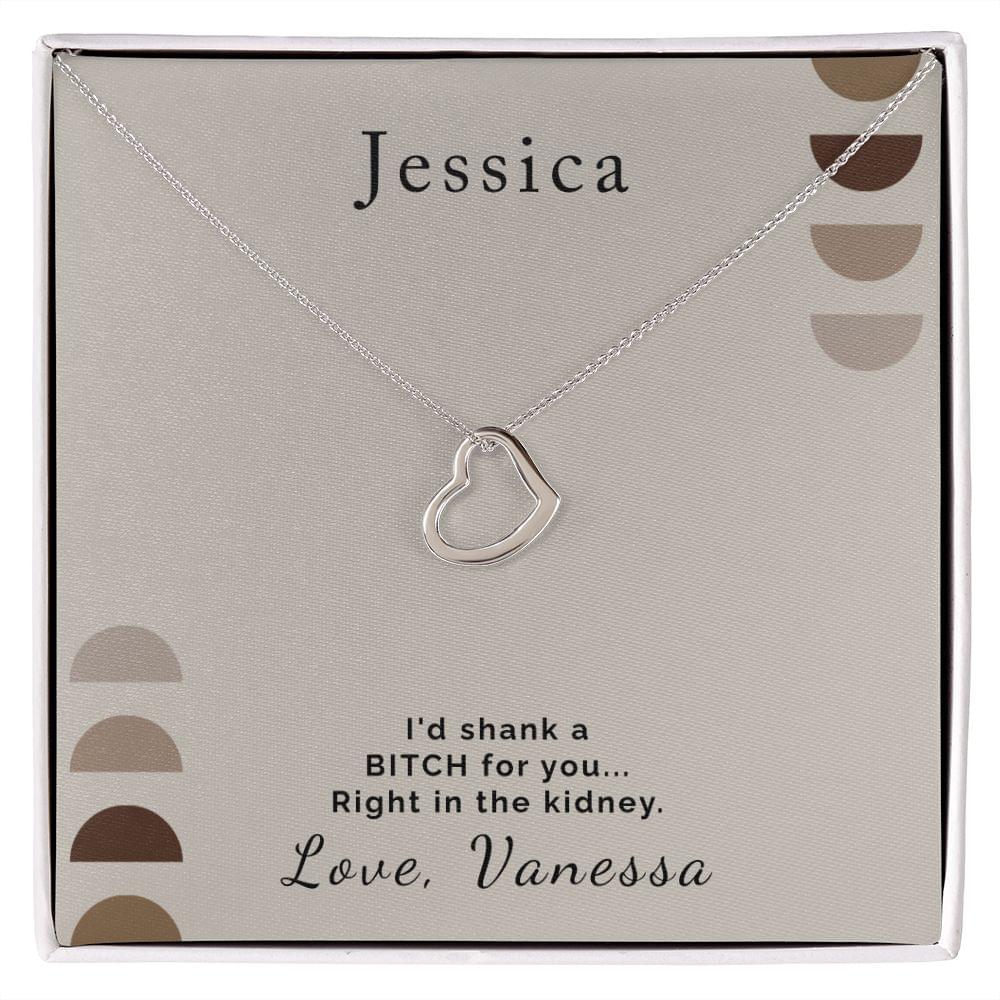 Bestie Gifts | Personalized | Delicate Heart Necklace