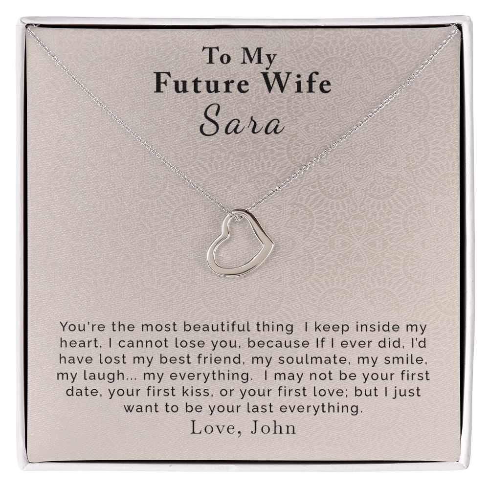 Gifts for Fiance Female  | Delicate Heart Necklace