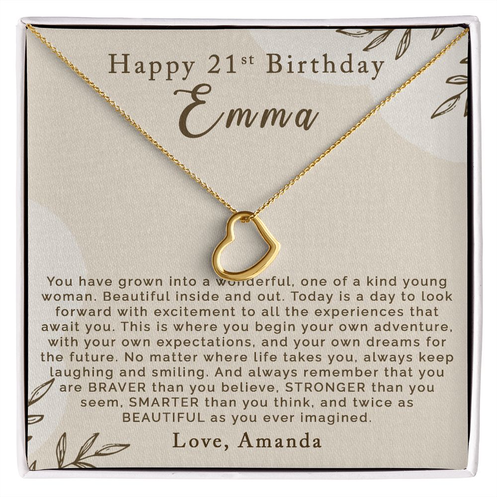 11th Birthday Gift for Her - Necklace for 11 Year Old Birthday - Beautiful Preteen Girl Birthday Pendant 18K Yellow Gold Finish / Standard Box
