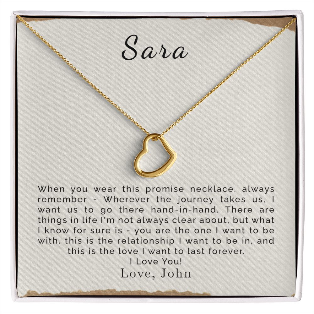 Promise necklace for her new arrivals