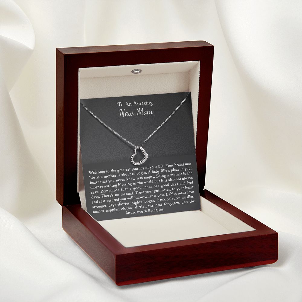 Gift for New Mom | Delicate Heart Necklace - Julri Box