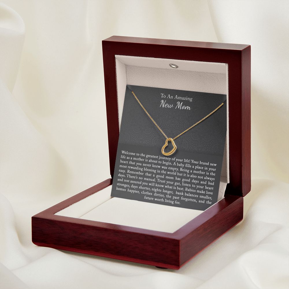 Gift for New Mom | Delicate Heart Necklace - Julri Box