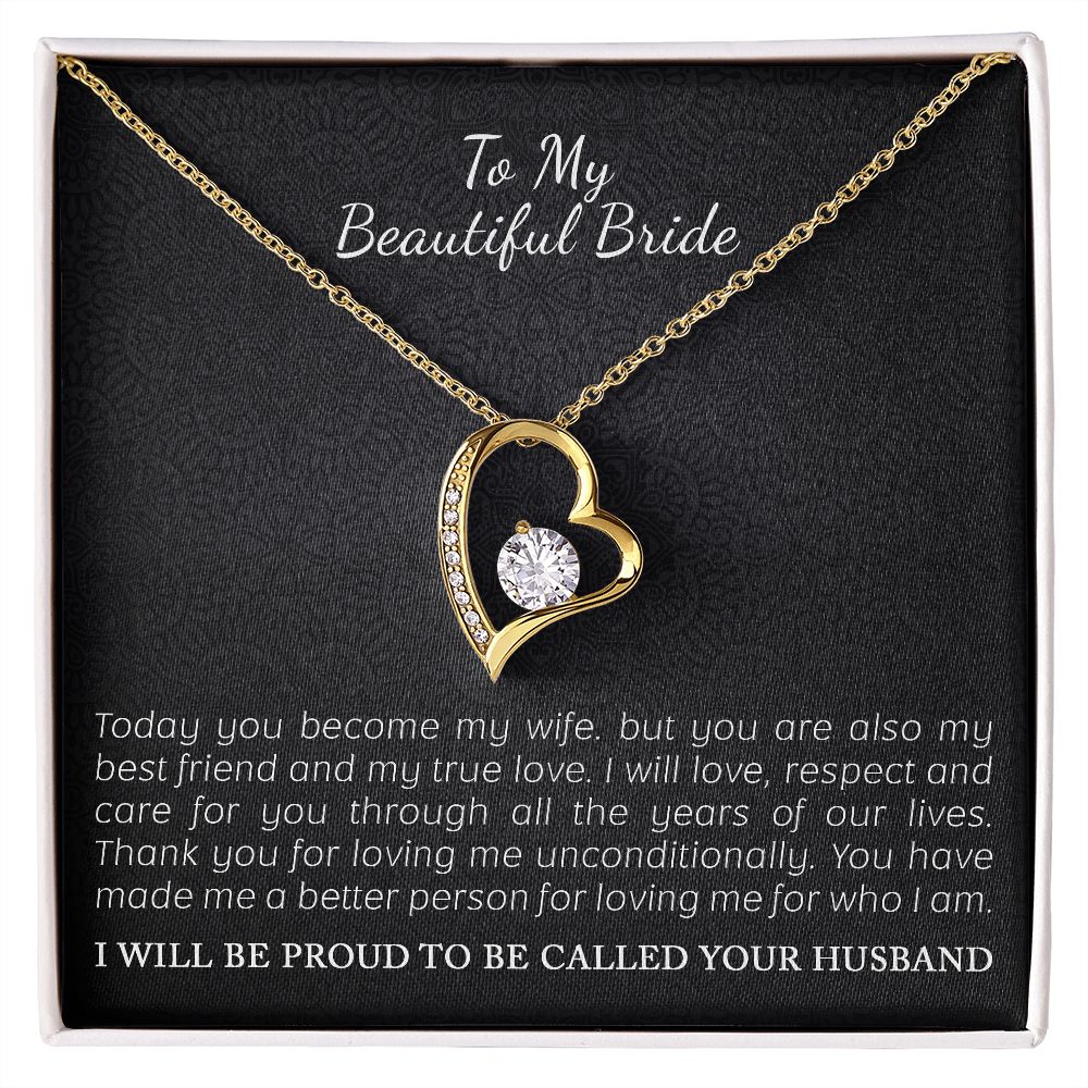 Jewelry gift from groom to bride clearance