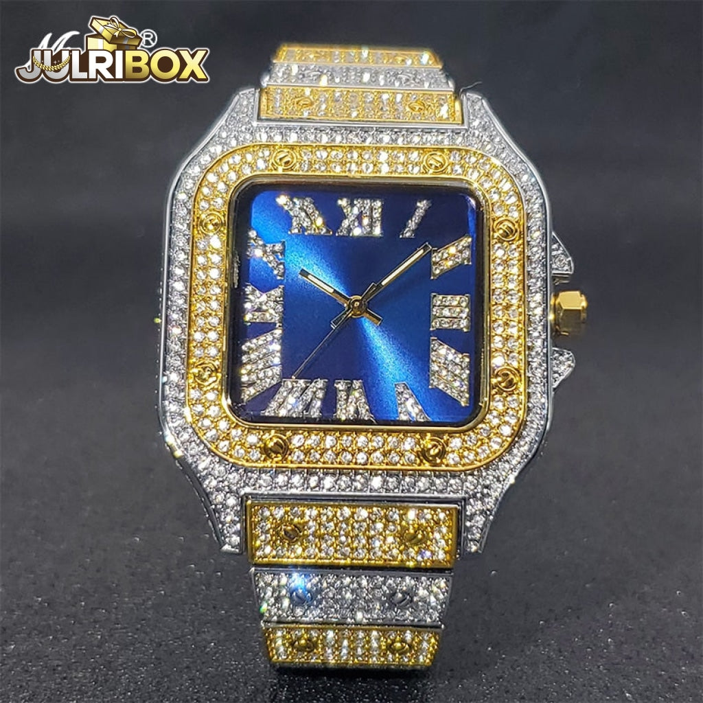 Iced out square watch deals